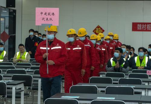 中建筑港三公司魏村枢纽项目举办第二届“工匠杯”技能比武大赛