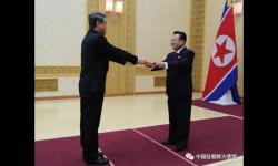 中国驻朝鲜大使王亚军向崔龙海委员长递交国书
