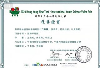 淮滨县:淮滨高中创客作品斩获2020香港—纽约·国际青少年科学影像大赛二等奖